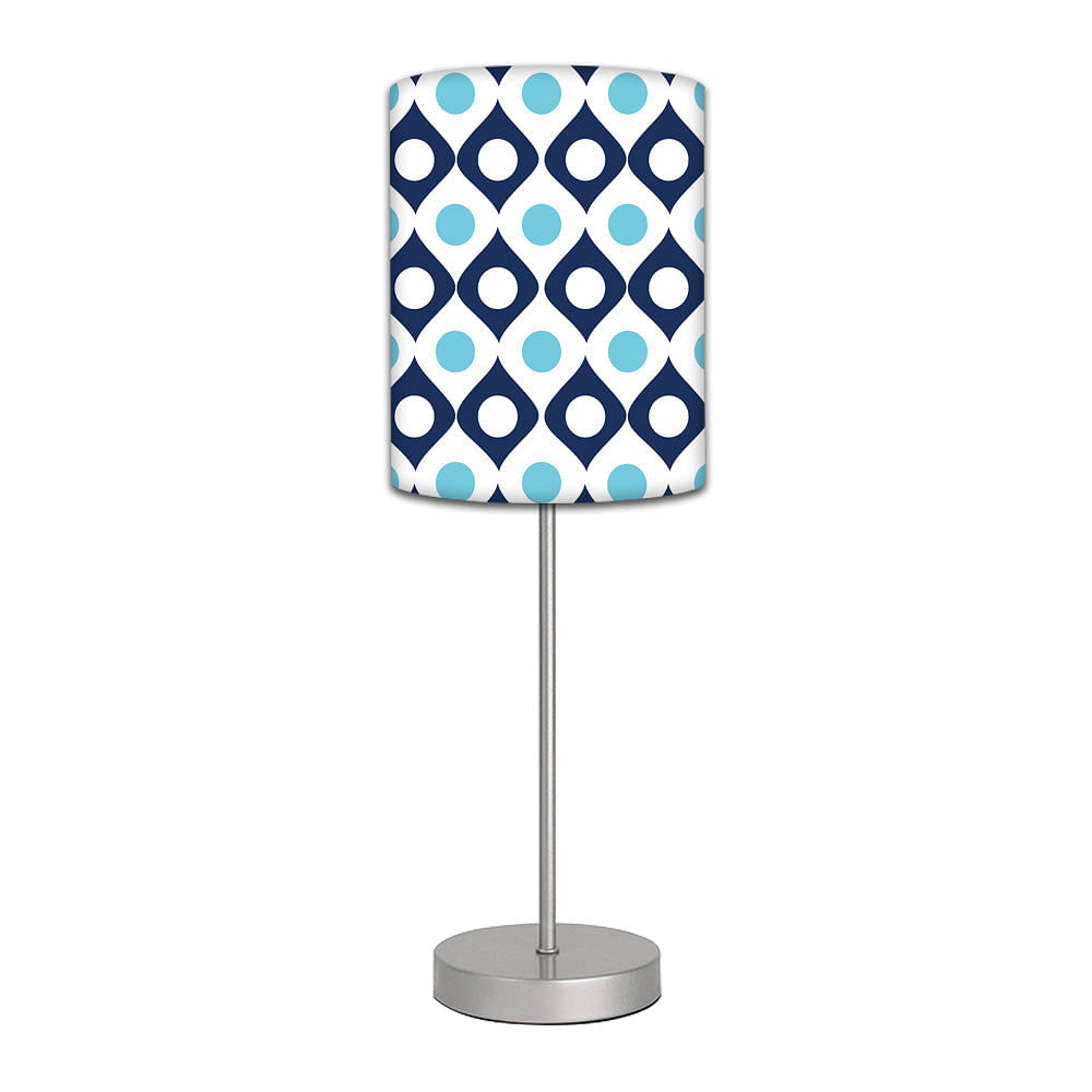 Stainless Steel Table Lamp For Living Room Bedroom -   Shades Of Blue Retro Nutcase