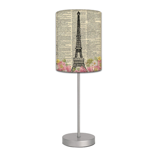 Stainless Steel Table Lamp For Living Room Bedroom -   Eiffel Tower Flowers Vintage Nutcase