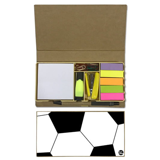 Stationery Kit Desk Organizer Memo Notepad - Football Nutcase