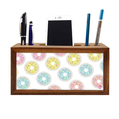 Wooden office desk organizer - Donuts Nutcase