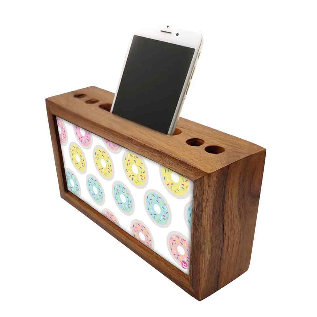 Wooden office desk organizer - Donuts Nutcase