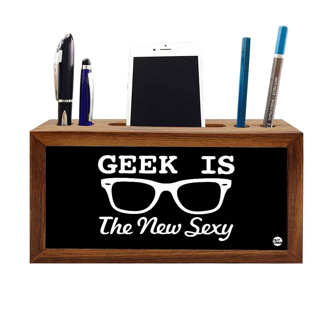 Pen Mobile Stand Holder Desk Organizer - Inner Geek Nutcase