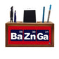 Wooden Mobile and Pen Holder Office Desk Organizer - Bazinga Red Nutcase