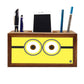 Wooden Desk Organizers Pen Stand for Mobile Holder - Cute Eyes Nutcase