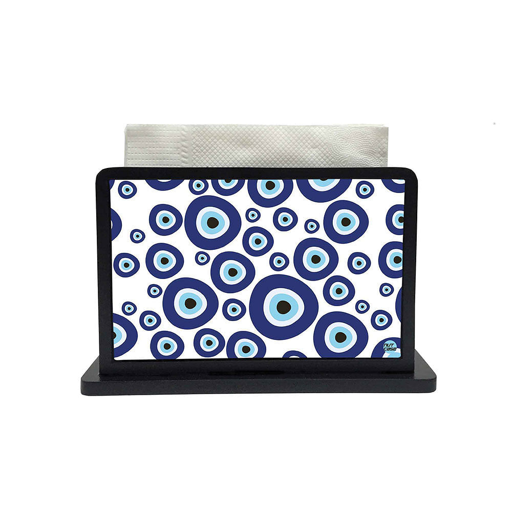 Tissue Holder Paper Napkin Stand for Dining Table - Evil Eye Stones Nutcase