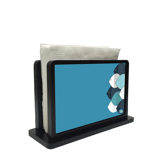 Tissue Holder Paper Napkin Stand - Blue Fish Nutcase