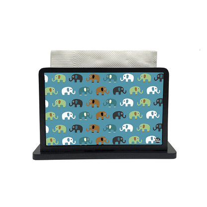 Tissue Holder Paper Napkin Stand - Elephant Blue Nutcase