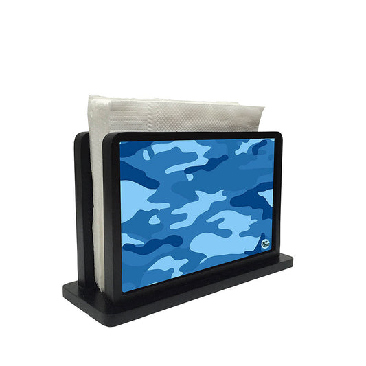 Tissue Holder Paper Napkin Stand - Blue Camo Nutcase