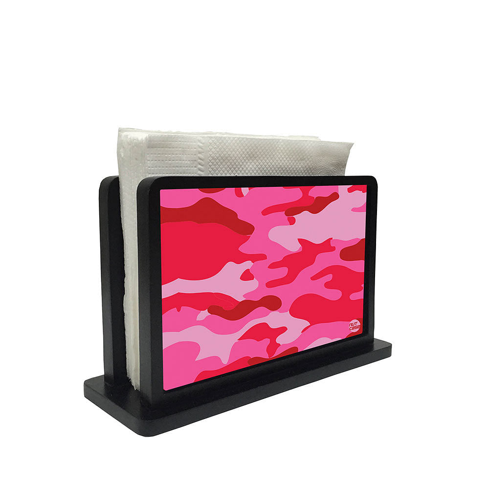 Tissue Holder Paper Napkin Stand - Pink Camo Nutcase