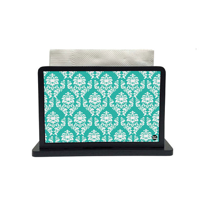 Tissue Holder Paper Napkin Stand - Mint & White Damask Nutcase