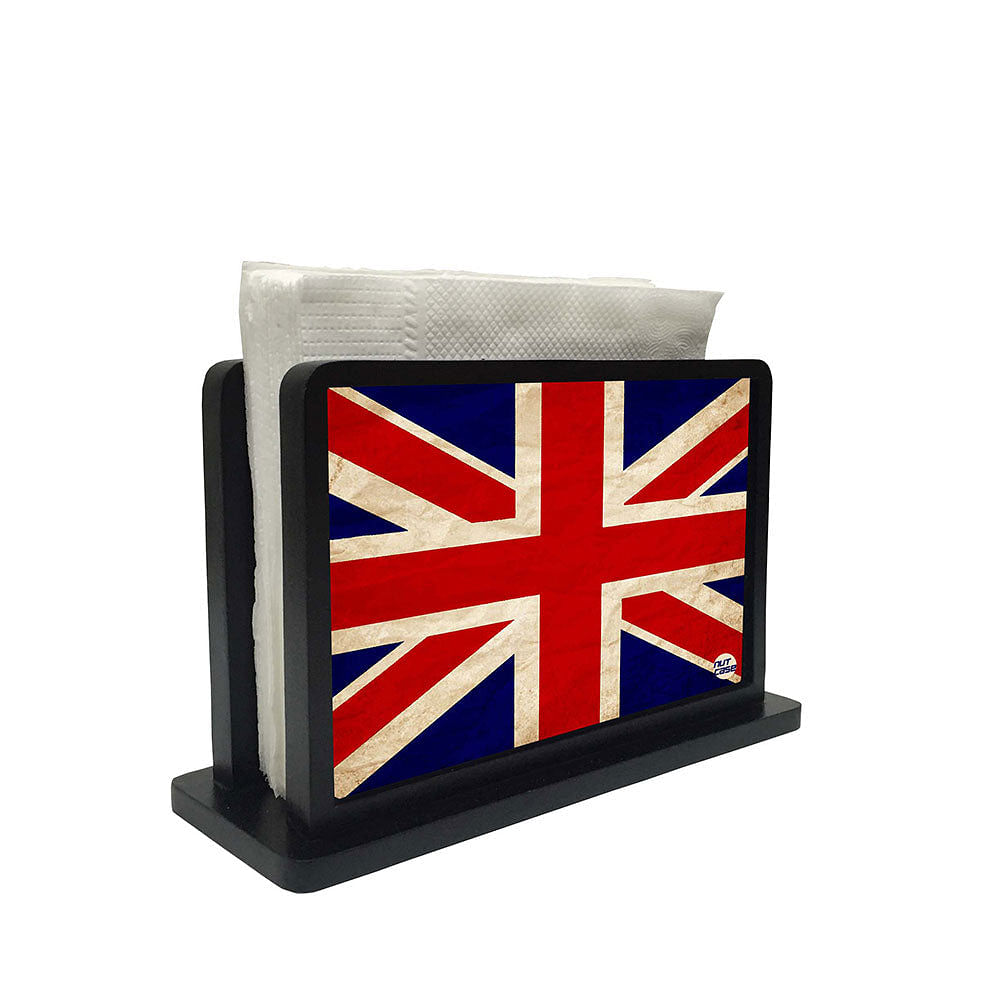 Tissue Holder Paper Napkin Stand - UK Union Jack Flag Nutcase