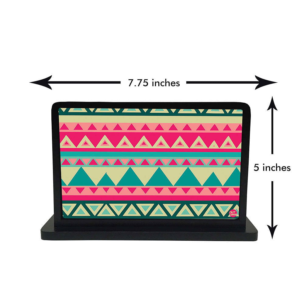 Tissue Holder Paper Napkin Stand -  Pink Tribal Aztec Nutcase