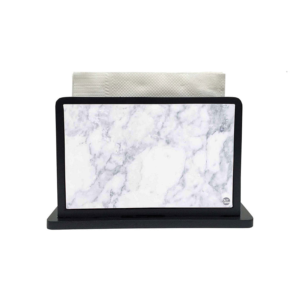 Tissue Holder Paper Napkin Stand - Marble White Nutcase