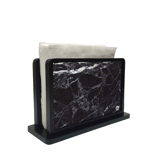 Tissue Holder Paper Napkin Stand - Marble Black Nutcase