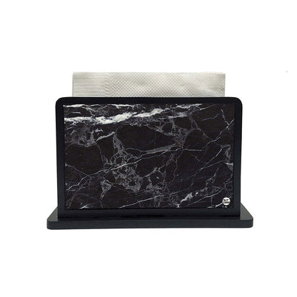 Tissue Holder Paper Napkin Stand - Marble Black Nutcase