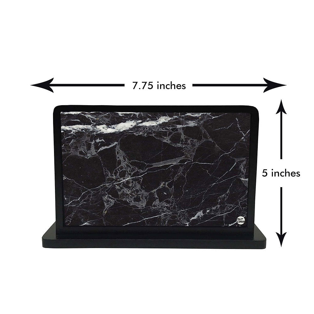 Tissue Holder Paper Napkin Stand - Marble Black Nutcase