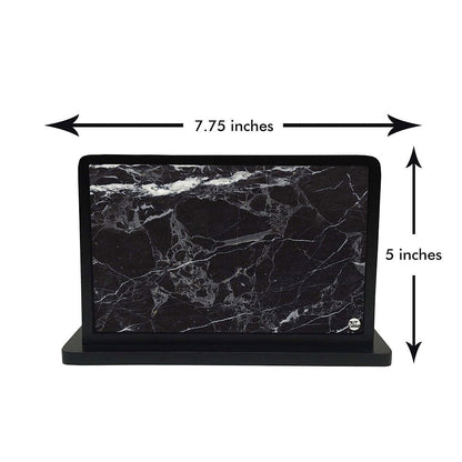 Tissue Holder Paper Napkin Stand - Marble Black Nutcase