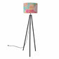 Tripod Floor Lamp Standing Light for Living Rooms -Pink Blue Watercolor Nutcase