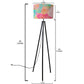 Tripod Floor Lamp Standing Light for Living Rooms -Pink Blue Watercolor Nutcase
