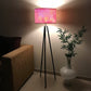 Tripod Floor Lamp Standing Light for Living Rooms -Pink Watercolor Nutcase