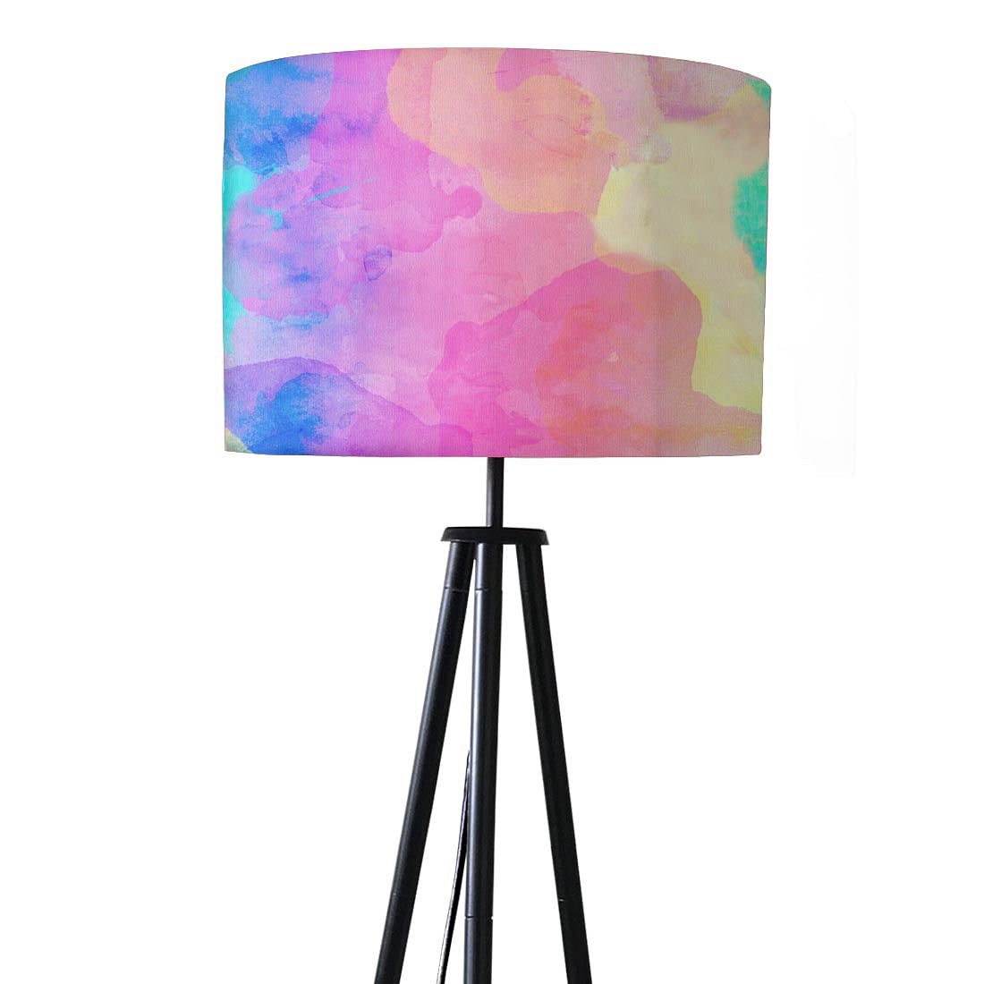Tripod Floor Lamp Standing Light for Living Rooms -Rainbow Watercolor Nutcase