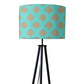 Tripod Floor Lamp Standing Light for Living Rooms -Blue Orange Damask Nutcase
