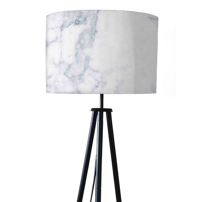 Tripod Floor Lamp Standing Light for Living Rooms -White Marble Effect Nutcase