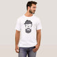 Nutcase Designer Round Neck Men's T-Shirt Wrinkle-Free Poly Cotton Tees - Hipster Man Beard Glasses Nutcase