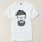 Nutcase Designer Round Neck Men's T-Shirt Wrinkle-Free Poly Cotton Tees - Hipster Man Beard Glasses Nutcase