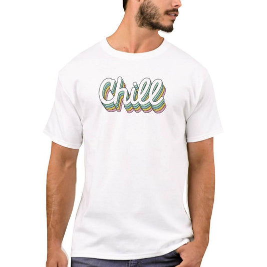 Nutcase Designer Round Neck Men's T-Shirt Wrinkle-Free Poly Cotton Tees - Colorful Chill Nutcase
