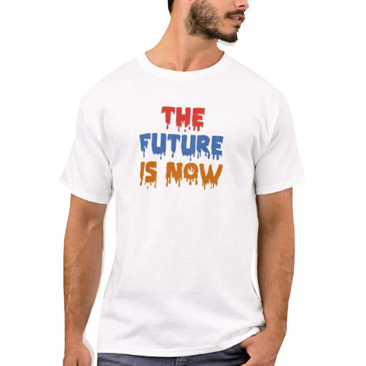 Nutcase Designer Round Neck Men's T-Shirt Wrinkle-Free Poly Cotton Tees - The Future is Now Nutcase