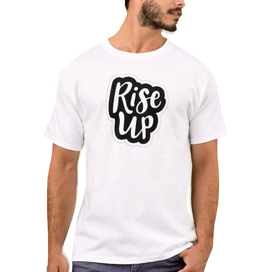 Nutcase Designer Round Neck Men's T-Shirt Wrinkle-Free Poly Cotton Tees - Rise Up Nutcase