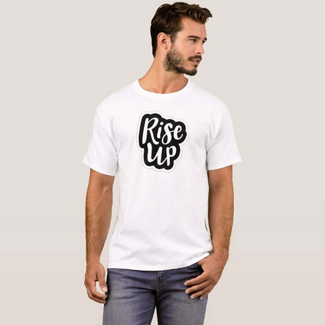 Nutcase Designer Round Neck Men's T-Shirt Wrinkle-Free Poly Cotton Tees - Rise Up Nutcase