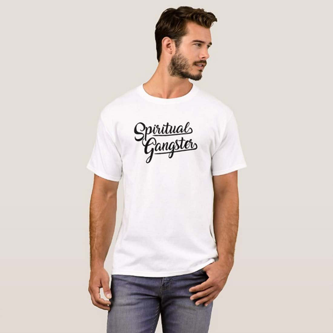 Nutcase Designer Round Neck Men's T-Shirt Wrinkle-Free Poly Cotton Tees - Spiritual Gangster Nutcase