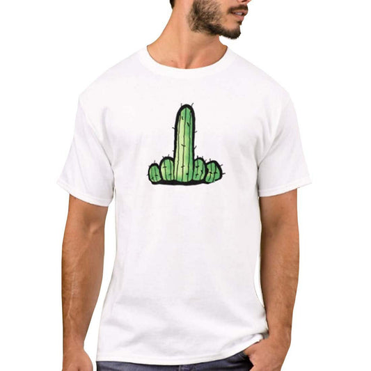 Nutcase Designer Round Neck Men's T-Shirt Wrinkle-Free Poly Cotton Tees - Cactus Plant Nutcase