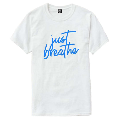Nutcase Designer Round Neck Men's T-Shirt Wrinkle-Free Poly Cotton Tees - Just Breathe Nutcase