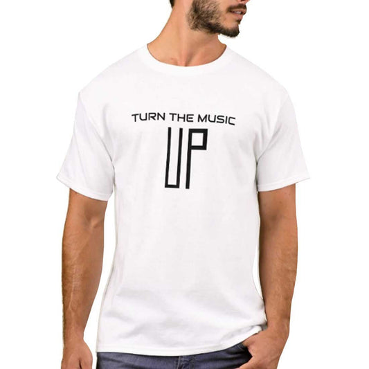 Nutcase Designer Round Neck Men's T-Shirt Wrinkle-Free Poly Cotton Tees - Music Up Nutcase