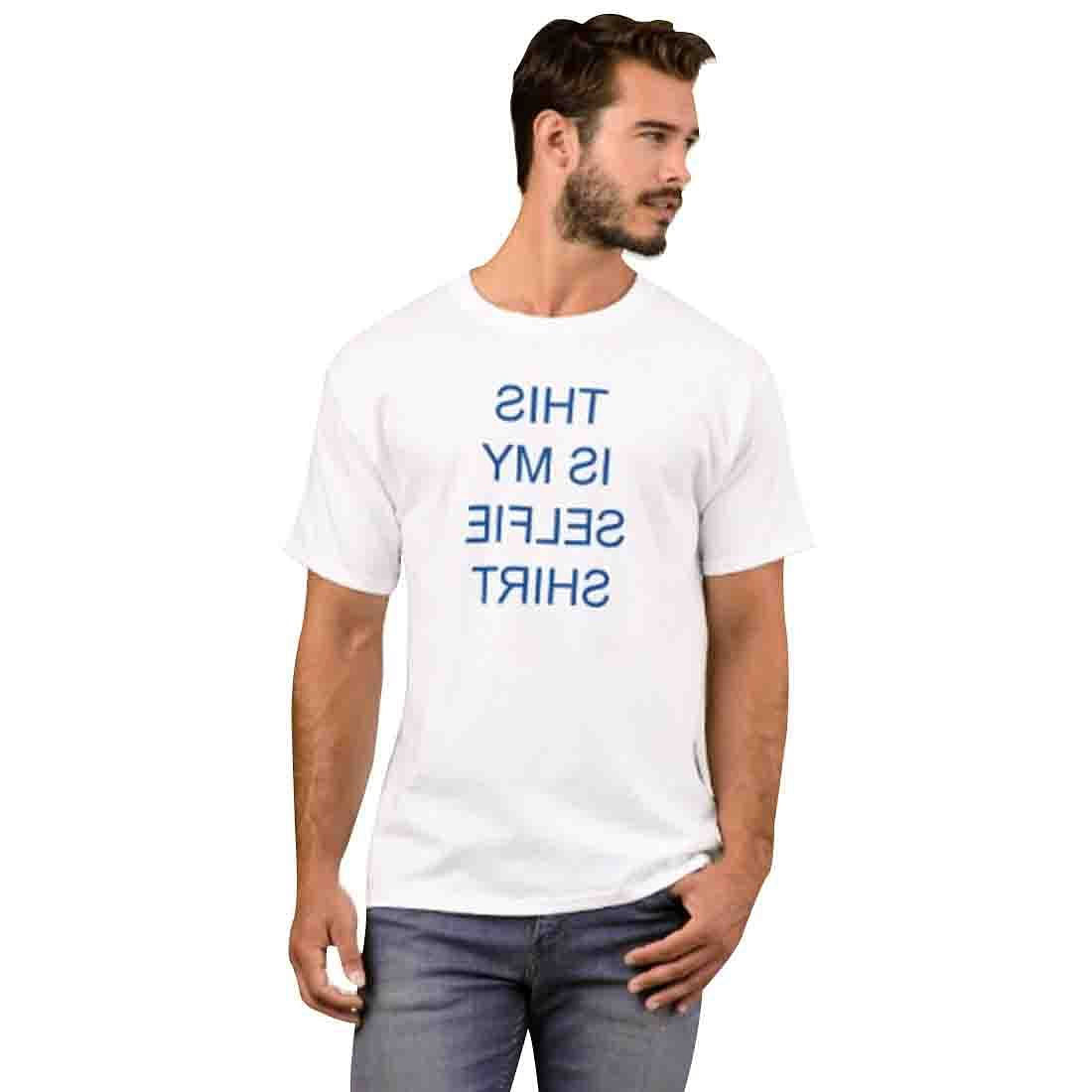 Nutcase Designer Round Neck Men's T-Shirt Wrinkle-Free Poly Cotton Tees - This is My Selfie Nutcase