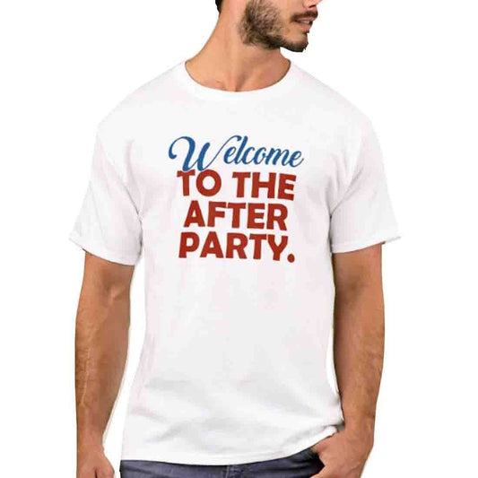 Nutcase Designer Round Neck Men's T-Shirt Wrinkle-Free Poly Cotton Tees - Welcome to The After Party Nutcase