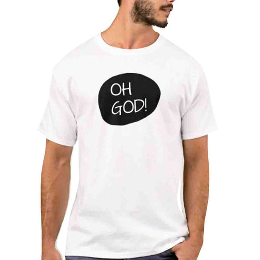 Nutcase Designer Round Neck Men's T-Shirt Wrinkle-Free Poly Cotton Tees - Oh God Nutcase