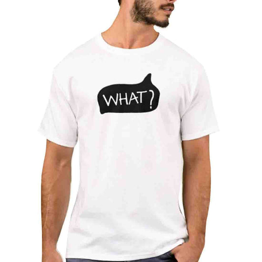 Nutcase Designer Round Neck Men's T-Shirt Wrinkle-Free Poly Cotton Tees - What Nutcase