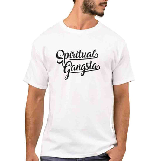 Nutcase Designer Round Neck Men's T-Shirt Wrinkle-Free Poly Cotton Tees - Spiritual Gangsta Nutcase