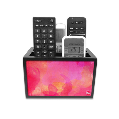 Designer Tv Remote Caddy Organizer For TV / AC Remotes -  Watercolors Pink Nutcase