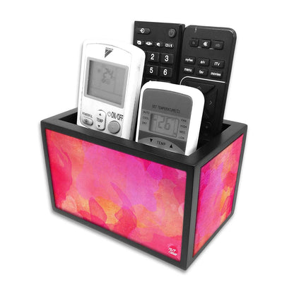 Designer Tv Remote Caddy Organizer For TV / AC Remotes -  Watercolors Pink Nutcase