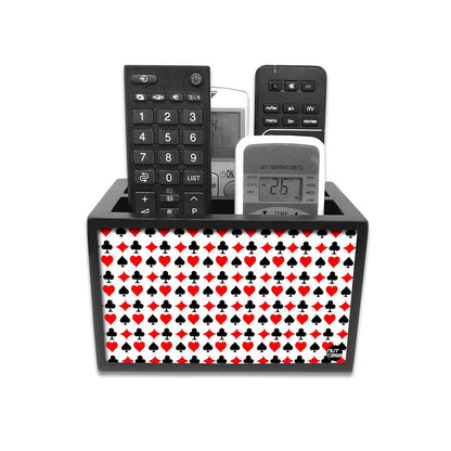 Designer Tv Remote Storage For TV / AC Remotes -  Ace And Hearts Nutcase