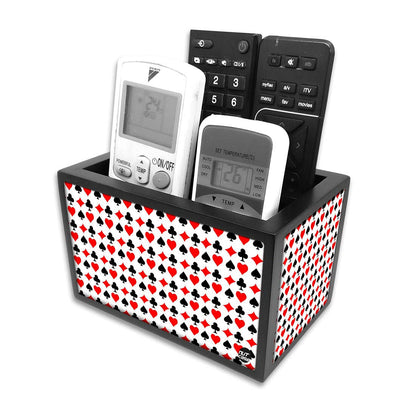 Designer Tv Remote Storage For TV / AC Remotes -  Ace And Hearts Nutcase