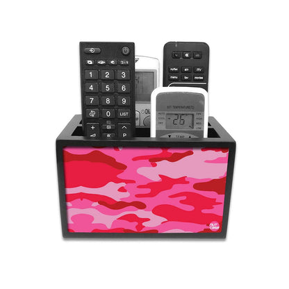 Tv Remote Control Storage For TV / AC Remotes -  Pink Camo Nutcase