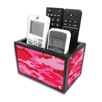 Tv Remote Control Storage For TV / AC Remotes -  Pink Camo Nutcase