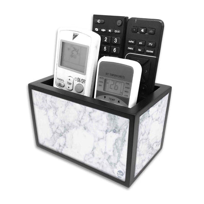 Designer Remote Holder Stand For TV / AC Remotes -  Marble White Nutcase