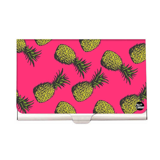 Designer Visiting Card Holder Nutcase - Pop Art Pineapple Nutcase
